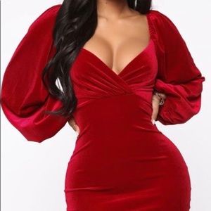 Fashion Nova Lady of the House Velvet Mini Dress